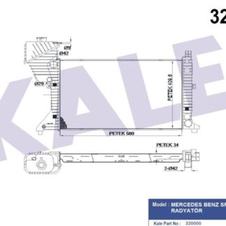 SU RADYATÖRÜ MERCEDES BENZ SPRINTER 2-T 3-T 4-T 95<06 (MT) (AC) [BRAZING] [680X409.6X34]
