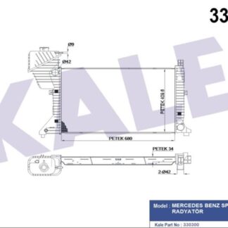 SU RADYATÖRÜ MERCEDES BENZ SPRINTER 2-T 3-T 4-T 95<06 (MT) (NAC) [BRAZING] [680X409.6X34]