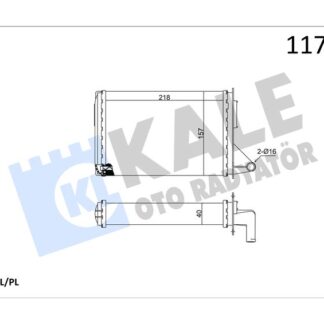 KALORIFER RADYATORU FIAT UNO 1.4 70 60 (2 SIRA AL+PL)