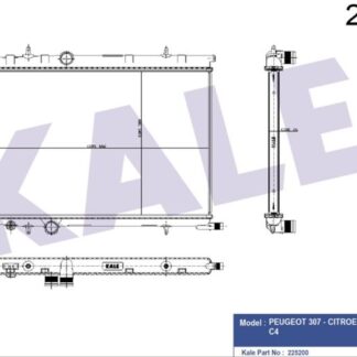 SU RADYATÖRÜ PEUGEOT 307 PARTNER – CITROEN C4 XSARA BERLINGO 1.4/2.0HDI 1.6/2.0 16V 1.9D 02=> (MT) [BRAZING] [380X552X26]
