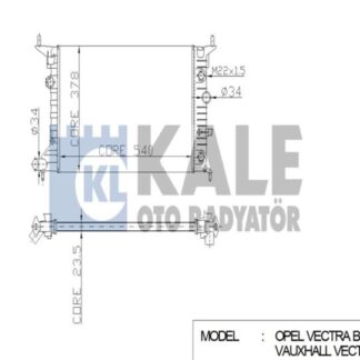 SU RADYATÖRÜ OPEL VECTRA B AT 1.6/1.8/2.0 16V 2 SIRA AL SISTEM