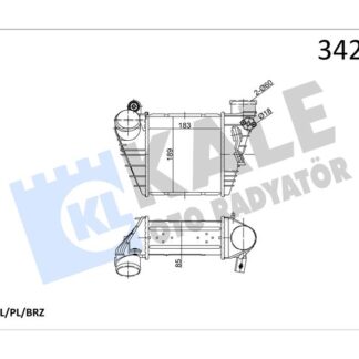 TURBO RADYATORU INTERCOOLER GOLF IV BORA A3 OCTAVIA TOLEDO LEON 1,9 TDI 98>06