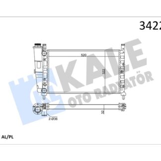 MOTOR RADYATORU UNO 70 1,4 (520*322*34)