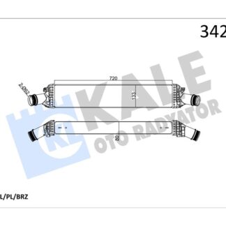 TURBO RADYATORU (720×134×76) AUDI A4 A5 A6 A7 A8 Q5 2,7TDI / 3,0TDI 08>