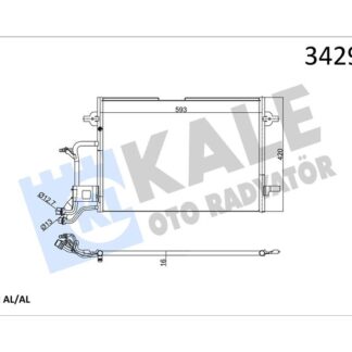 KLIMA RADYATORU (610×415×16) / (KONDANSER) PASSAT A4 1.9TDI 1.8 / 1.8T 97>