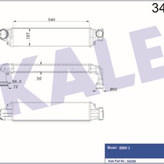 TURBO RADYATÖRÜ BMW 3 (E46) 318D 320D 330D 320TD 330XD 99<05 [BRAZING] [540X127X50]