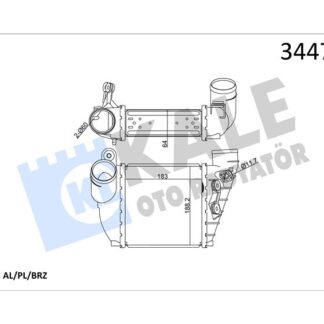 TURBO RADYATORU GOLF IV BORA 1,8T 1,9TDI 98>05 A3 1,8T 1,9TDI 96>03 OCTAVIA 1,8T 1,9TDI 96>10 LEON 1,8T 1,9TDI 99>06