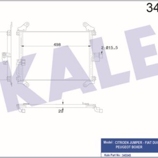 KLİMA RADYATÖRÜ DUCATO BOXER JUMPER 94>06 KURUTUCUSUZ [BRAZING AL/AL] [498X344X20]