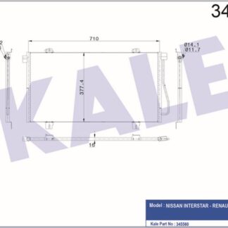 KLİMA RADYATÖRÜ INTERSTAR MASTER II 00> + [BRAZING AL/AL] [690X377,4X16]