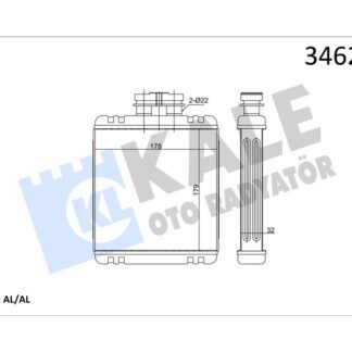 KALORIFER RADYATORU CORDOBA IBIZA FABIA 1,2 1,4 1,6 06>09