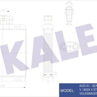 KALORİFER RADYATÖRÜ CORDOBA IBIZA FABIA 1.2 1.4 1.6 06>09 [BRAZING AL/AL] [179X178X32]