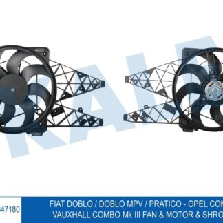FAN MOTORU DAVLUMBAZLI DOBLO DOBLO MPV PRATICO- COMBO VAUXHALL COMBO MK III (AC/NAC) (12V)