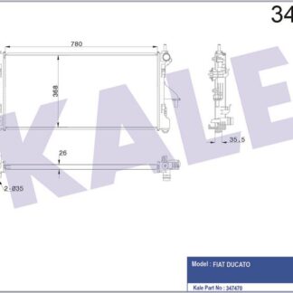SU RADYATÖRÜ DUCATO BOXER JUMPER 2.2 HDI 06 + MT 26 (MT) [BRAZING] [780X368X26]