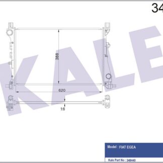 SU RADYATÖRÜ FIAT EGEA TIPO 1.3MTJ 1.4 15=> (MT) [BRAZING] [620X388X16]