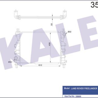 SU RADYATÖRÜ LAND ROVER FREELANDER 2.0TD4 1.8I 2.5I 97=> (MT) (AC/NAC) [BRAZING] [612X458X32]
