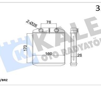 KALORİFER RADYATÖRÜ RENAULT CLIO IV CAPTUR DACIA SANDERO II LOGAN II 0.9/1.2TCE 1.5DCI 1.2 16V 12=> (BORUSUZ) [BRAZING AL/AL] [170X154X26]