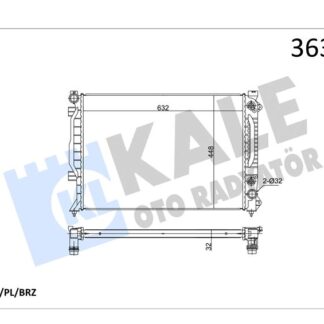 MOTOR SU RADYATORU A6 ALLROAD QUATTRO 00>05 (BRAZING – 632×448X32)