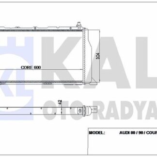 MOTOR RADYATORU (600x304x42) AUDI 80 / 90 COUPE