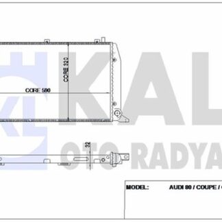 MOTOR RADYATORU (590x322x34) AUDI 80 CABRIOLET COUPE