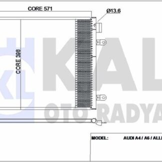 KLIMA RADYATORU AUDI A4 A6 1,8T 1,9TDI / 2,5TDI 01>06