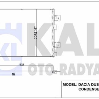 KLIMA RADYATORU (KONDANSER) DACIA DUSTER LOGAN II SANDERO II LODGY 1.2 , 1.4 , 1.5 dCI 1.6