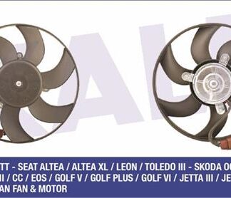 FAN MOTORU 295mm CADDY III 09>16> BEETLE 12> CC 12> GOLF V VI 04>07>13 JETTA 06> PASSAT 09>15 SCIROCCO 09> TIGUAN 08> TOURAN 09>15 AUDI A3 04>13 TT 07>14 ALTEA 04>15 LEON 06>13 TOLEDO 05>09 OCTAVIA 04>13