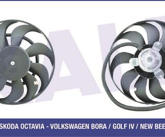FAN MOTORU AUDI A3 96<03 TT 98<06 – SEAT LEON 00<06 IBIZA 02<10 CORDOBA 03<09 TOLEDO 99<04 – SKODA FABIA 00<08 OCTAVIA 97<11 – VOLKSWAGEN GOLF IV 98<06 BORA 99<05 POLO 04<08 NEW BEETLE 98<10 1.6 1.8 .8T 1.9TDI 2.0 (150/60W 290MM 12V)