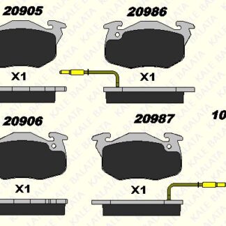 ON FREN BALATASI R9 YM R19 CLIO III EXPRESS SAXO 1,0I,1,1I,1,4I (FISLI) SAXO P106 P306 P405 (HAVA SOGUTMASIZ ONDISK ICIN)