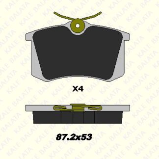 ARKA FREN BALATASI GOLF IV BORA AUDI A1 A3 A4 A6 A8 ALTEA CORDOBA IBIZA III IV V / MEGANE II III MEGANE IV HB FLUENCE / C3 P307 P1007 PARTNER II BERLINGO II C3 PICASSO C3 III DS3 P207 1.4I 1.6I 16V 2.0I 2.0HD P308 C4 P807 C8