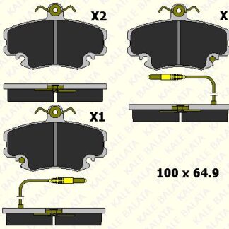 ON FREN BALATASI DACIA LOGAN 06>12 RENAULT R9-11-19-21 SYMBOL II 08> CLIO I 98>03 MEGANE I 96>03 1.2 1.4 1.5dCI 1.6 1.9D