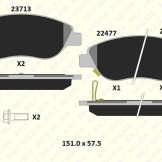 ON BALATA EGEA YM BRAVO 1.4 1.6D 1.9D 2.0D 08> DELTA 1.4 10> 1.6D 08>11> BUYUK TIP