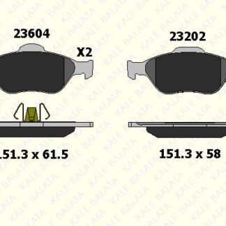 ON FREN BALATASI FIESTA IV / V 95>08 FUSION 02>12 KA 1,6 03>08 MAZDA 121 III 03> ABSLI