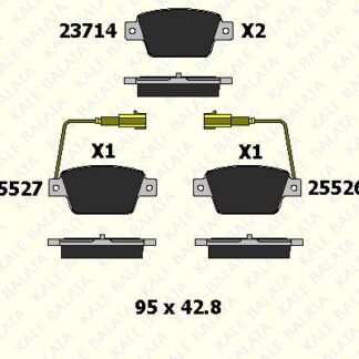 FREN BALATASI ARKA STILO TUM MODELLER 01> BRAVO LINEA 1,4 1,4T JET 1.6 1,9D MTJ 07> MULTIPLA 98> DELTA III 08>14 MITO 08>