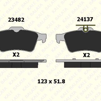 ARKA FREN BALATASI LAGUNA II III VECTRA C C MAX FOCUS II 04 /> FOCUS II C MAX (03 07) CONNECT 1,8TDCI 02 /> VOLVO S40 JAGUAR XF / XJ / XK MAZDA 3 MAZDA 5 P508 C5 III (ELEKTRIKLI IKINCIL FREN SISTEMLI) / (USTU SEGMANLI)