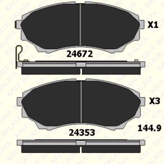 ON FREN BALATASI MAZDA 4×4 B 2500 RANGER 02>06 2,5TD / 3,0TD 06>12