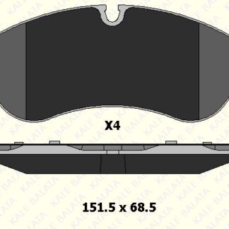 ON FREN BALATASI TRANSIT CUSTOM V362-V363 12> (ARKA TEK TEKER)