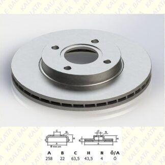 ON FREN DISK AYNASI FOCUS I 98>04 FIESTA V 00>08 FUSION 02>12 FORD KA 1,6 03>08 MAZDA II 1,2 / 1,4 / 1,6 03>