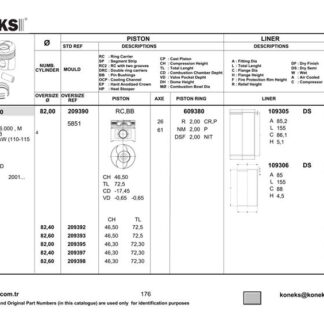 MOTOR PISTON SEGMAN (STD) FIAT BRAVA BRAVO II CROMA DOBLO GRANDE PUNTO MAREA SEDICI STILO 1.9 JTD 01> ALFA ROMEO 147 156 159 1.9 JTD 01>05 OPEL ASTRA H VECTRA C ZAFIRA B 1.9 CDTI 04>10 SUZUKI SX4 1.9 DDIS 06> SAAB 9-3 1.9 TID 04>15