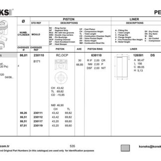 MOTOR PISTON SEGMAN (86,00MM) (STD) BOXER III JUMPER III 22DT PUMA TRANSIT V347 MONDEO DURATORQ 2,2 TDCI 120PS / 130PS / 150PS MONDEO 06 />