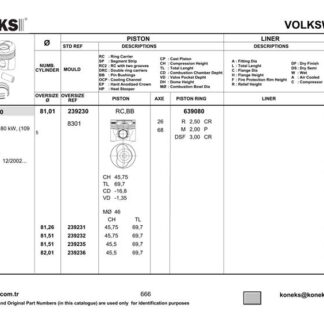 PISTON+SEGMAN (81,01mm STD) LT28 LT35 LT46 (2,5 109 PS 5 SILINDIR) AVR BBR