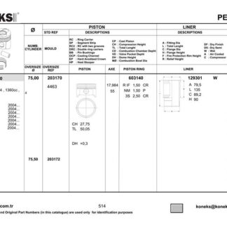 MOTOR PISTON SEGMAN GOMLEK TAKIM P205 P106 P206 AX BX C15 P405 II P309 P205 II PARTNER BERLINGO TU3JP (1,4 8V) P207 P206+ (T3E) PLUS NEMO BIPPER FIORINO QUBO TU3AES (1,4 8V) / (BOY:64MM TEPE:1,10 BOMBELI) / (75,00)