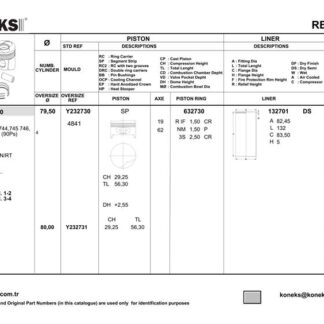 MOTOR SEGMANI 79,51MM STD MEGANE 1.4 CC 8V (K7J)