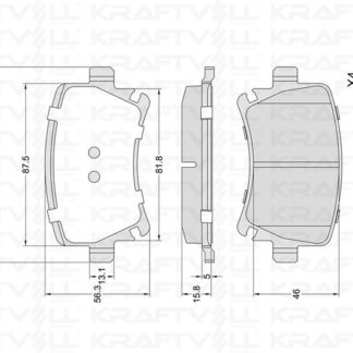 ARKA FREN BALATASI A3 TUM MODELLER 05 / 03> A4 PASSAT 1,6FSI / 1,9TDI / 2,0TDI 95>16