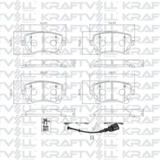 ARKA FREN BALATASI (FISLI) TRANSPORTER T5 / T6 1,9 / 2,0 / 2,5TDI 03>