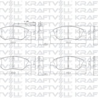 FREN BALATASI ON STILO 2.4 20V 10 / 01 > 1.9JTD MULTIWAGON 1.9JTD 01 / 04 > BRAVO 1.9D MULTIJET 04 / 07 >