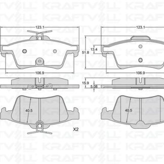 ARKA FREN BALATASI LAGUNA II III VECTRA C C MAX FOCUS II 04 /> FOCUS II C MAX (03 07) CONNECT 1,8TDCI 02 /> VOLVO S40 JAGUAR XF / XJ / XK MAZDA 3 MAZDA 5 P508 C5 III