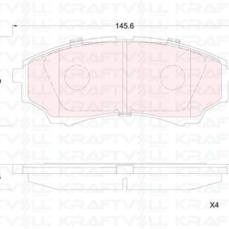 ON FREN BALATASI MAZDA 4×4 B 2500 RANGER 02>06 2,5TD / 3,0TD 06>12