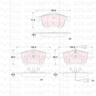 ON FREN BALATASI FIAT DOBLO III 500L 10> OPEL COMBO 12> LANCIA DELTA III 09>14