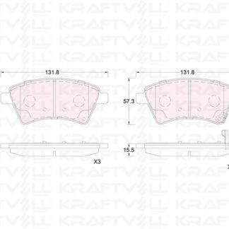 ON FREN BALATASI KANGOO YM 2009 SEDICI 1.6 16V 1.9D MJET 06 / 06>SX4 1.5 1.6VVT 1.6VVT 1.9D 06 / 06>