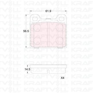 FREN BALATASI ARKA W126 85>91 C126 87>91 W116 75>80 C107 74>81 VOLVO 850, S70, V70 240 2,3, 2,4 D, 740 2,0, 2,3, 2,3 16V